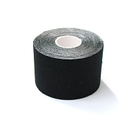 Кинезиотейп. Классический. Усиленный. 100% хлопок. 5см*5м (черный)